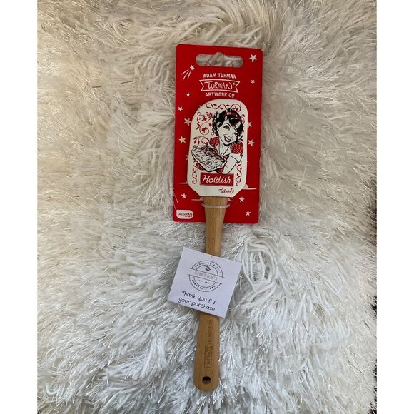 Adam Turman Hotdish Ladle With Wooden Handle & Printed Design - Picture 1 of 3